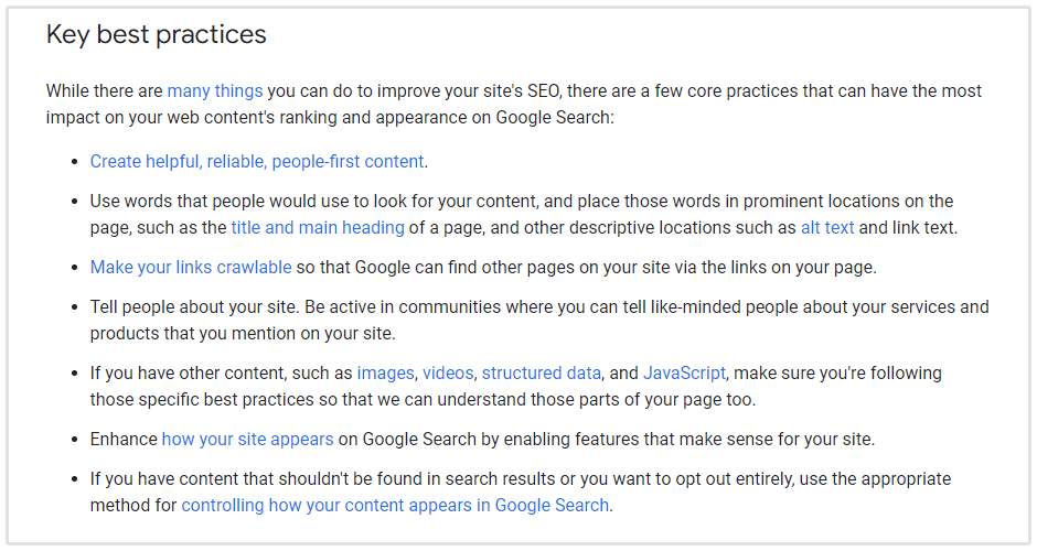 google guidelines